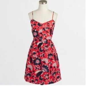 J. Crew spaghetti strap floral dress